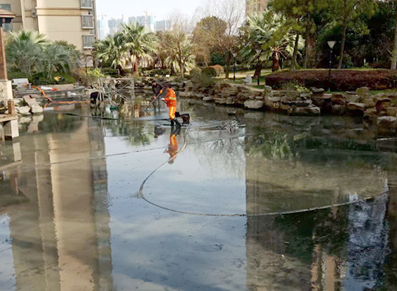 施甸景观池淤泥清理